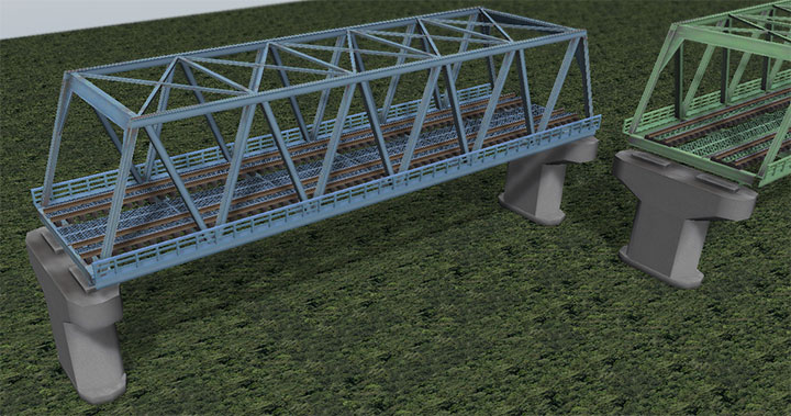 複線トラス鉄橋