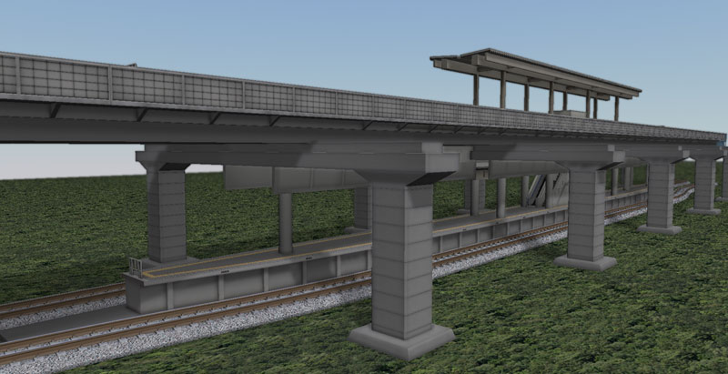 高架複線階層駅セット