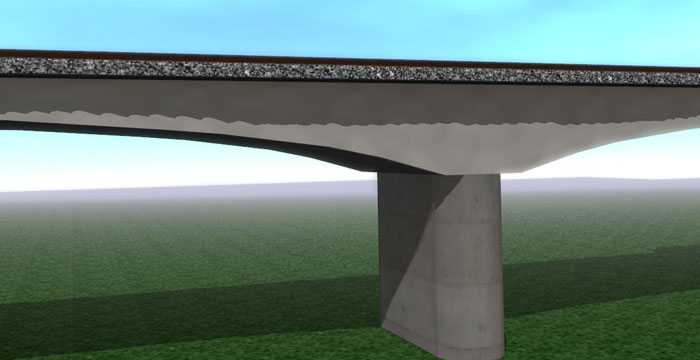 複線コンクリート橋（F）